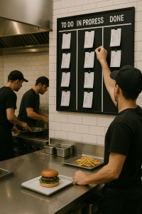 Kanban in kitchen